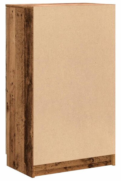 Antik fa színű szerelt fa cipőszekrény 59 x 35 x 100,5 cm