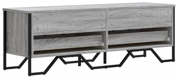 Szürke sonoma színű szerelt fa TV-szekrény 122 x 34 x 41 cm