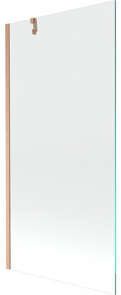 Mexen Next, 1 szárnyas kádparaván 90 x 150 cm, 6 mm átlátszó üveg, réz matt, 895-090-000-00-00-65