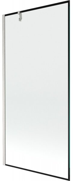 Mexen Next, 1 szárnyas kádparaván 90 x 150 cm, 6mm átlátszó üveg - fekete mintás, acél, 895-090-000-00-70-97