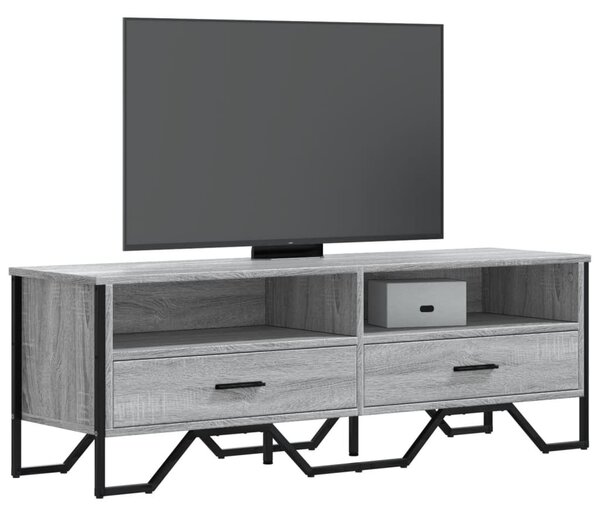 Szürke sonoma színű szerelt fa TV-szekrény 122 x 34 x 41 cm