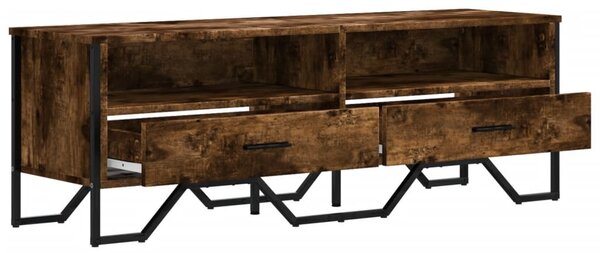 Füstös tölgy színű szerelt fa TV-szekrény 122 x 34 x 41 cm