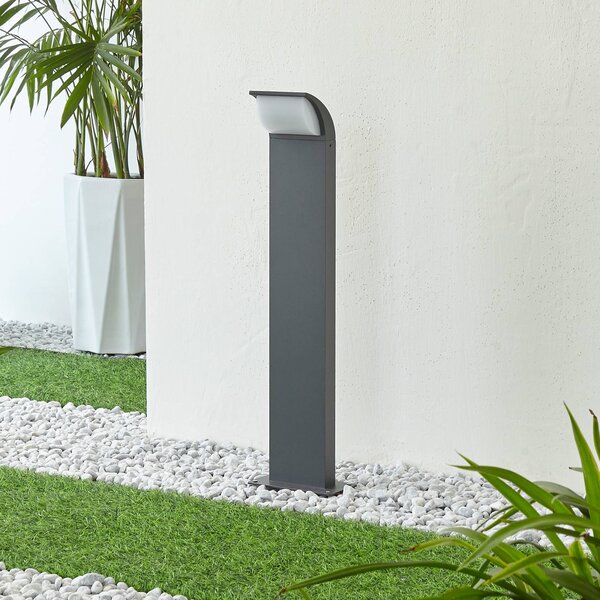 Lucande LED állólámpa Tinna, 60 cm, antracit, IP65, Fekete, Alumínium, Modern