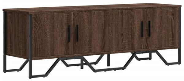 Barna tölgy színű szerelt fa TV-szekrény 122 x 34 x 41 cm