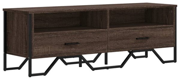 Barna tölgy színű szerelt fa TV-szekrény 122 x 34 x 41 cm