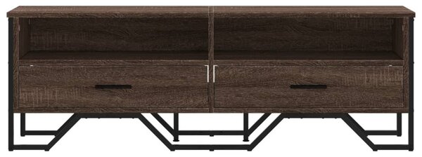 Barna tölgy színű szerelt fa TV-szekrény 122 x 34 x 41 cm