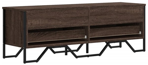 Barna tölgy színű szerelt fa TV-szekrény 122 x 34 x 41 cm