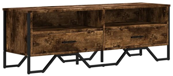 Füstös tölgy színű szerelt fa TV-szekrény 122 x 34 x 41 cm