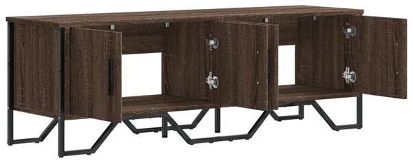 Barna tölgy színű szerelt fa TV-szekrény 122 x 34 x 41 cm