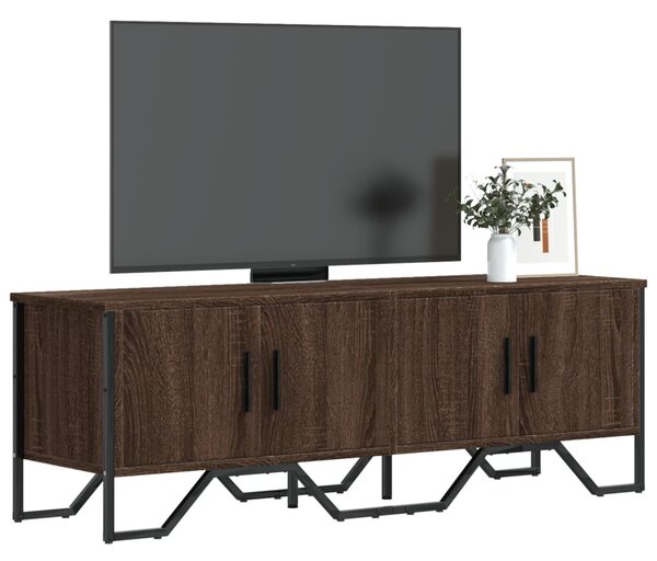 Barna tölgy színű szerelt fa TV-szekrény 122 x 34 x 41 cm