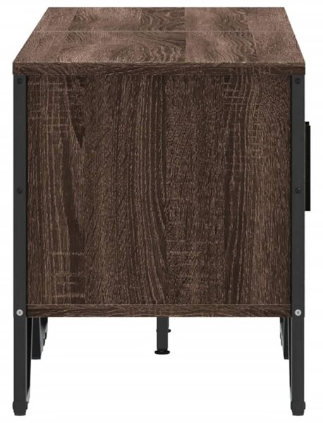 Barna tölgy színű szerelt fa TV-szekrény 122 x 34 x 41 cm