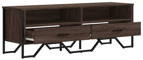 Barna tölgy színű szerelt fa TV-szekrény 122 x 34 x 41 cm
