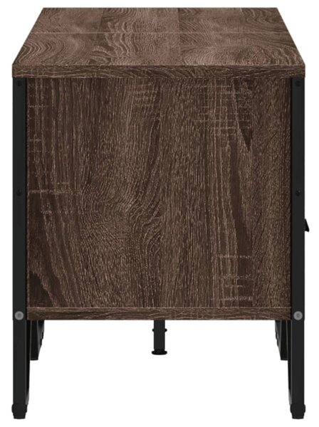 Barna tölgy színű szerelt fa TV-szekrény 122 x 34 x 41 cm