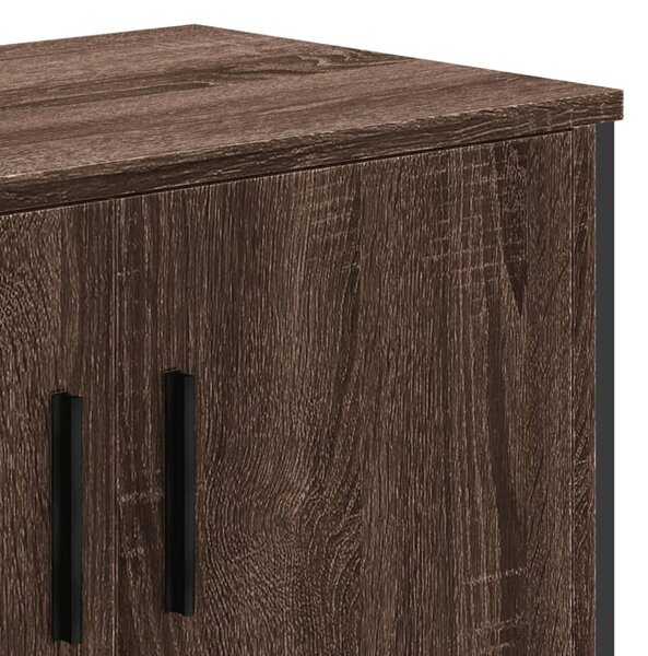 Barna tölgy színű szerelt fa TV-szekrény 122 x 34 x 41 cm