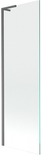 Mexen Next, kádparaván 1 szárny 60 x 150 cm, fix szárny, 6 mm átlátszó üveg, polírozott grafit profil, 895-060-000-03-00-66