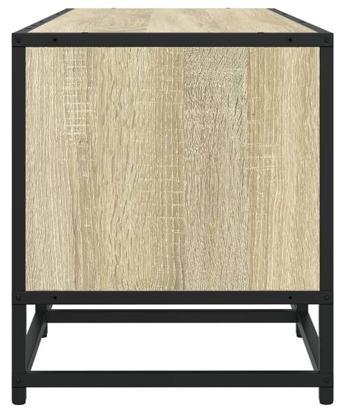 Sonoma tölgy színű szerelt fa és fém TV-szekrény 100x35x41 cm