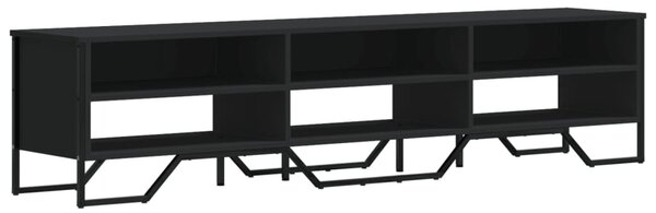 Fekete szerelt fa TV-szekrény 180 x 34 x 41 cm