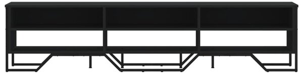 Fekete szerelt fa TV-szekrény 180 x 34 x 41 cm
