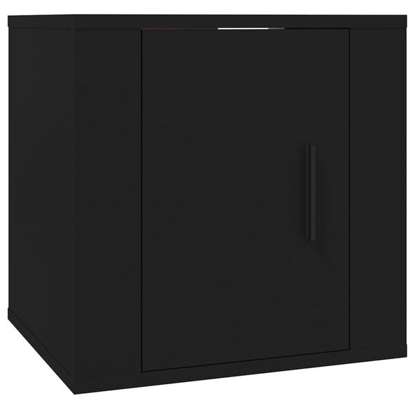 2 db fekete falra szerelhető TV-szekrény 40 x 34,5 x 40 cm