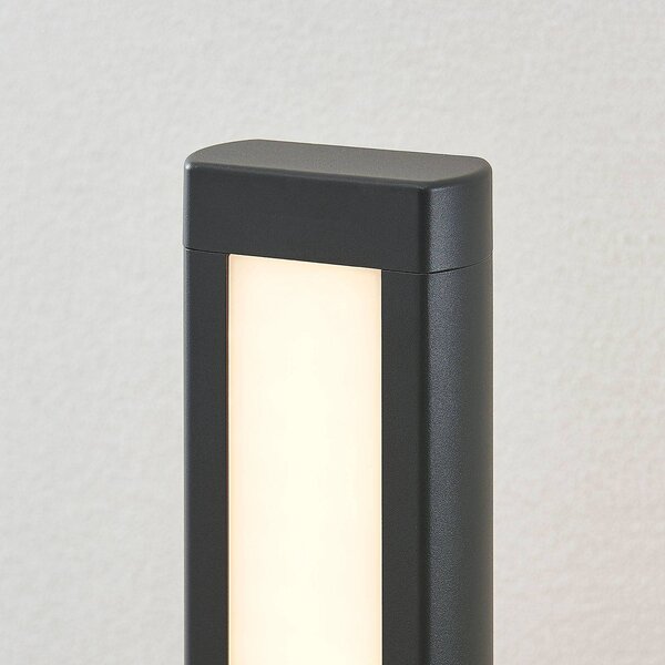 Lucande LED-es útvilágító lámpa Mhairi, szögletes, antracit, 100 cm, Alu / szürke / cink, Alumínium, Modern