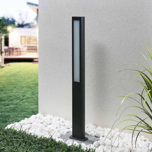 Lucande LED-es útvilágító lámpa Mhairi, szögletes, antracit, 100 cm, Alu / szürke / cink, Alumínium, Modern