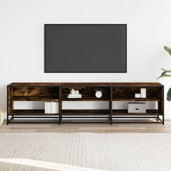 Füstös tölgy színű szerelt fa TV-szekrény 180 x 40 x 46 cm