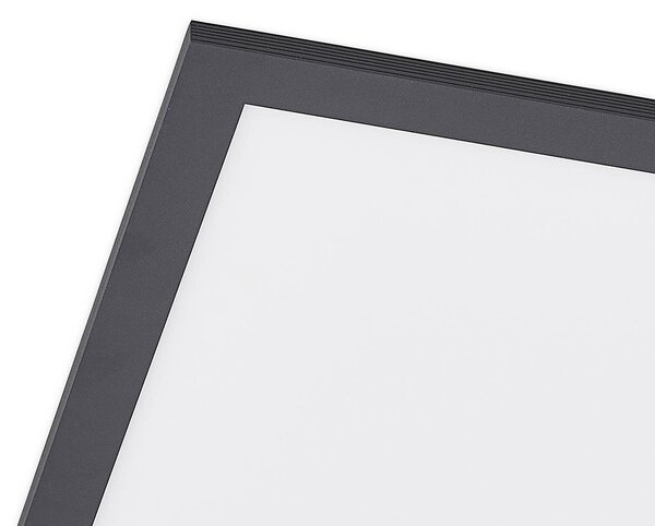 Lindby LED panel Nelios, 40 x 40 cm, CCT, fekete, fém