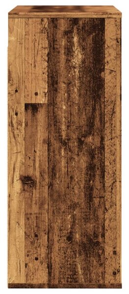 Antik fa színű szerelt fa faliszekrény 80x33x80 cm