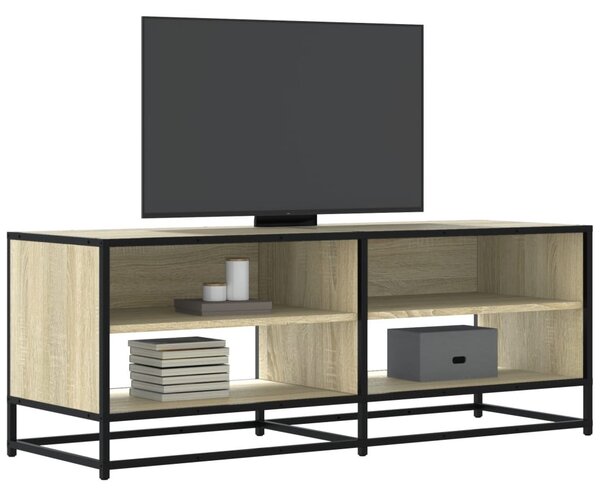 Sonoma tölgy színű szerelt fa és fém TV-szekrény 120,5x40x46 cm