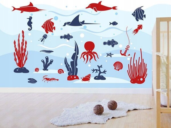 Víz alatti világ falmatricák 100 x 75 cm