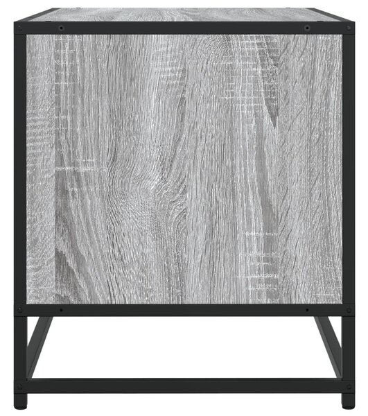 Szürke sonoma színű szerelt fa és fém TV-szekrény 120,5x40x46cm