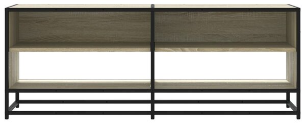 Sonoma tölgy színű szerelt fa és fém TV-szekrény 120,5x40x46 cm