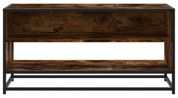 Füstös tölgy színű szerelt fa és fém TV-szekrény 91x40x46 cm
