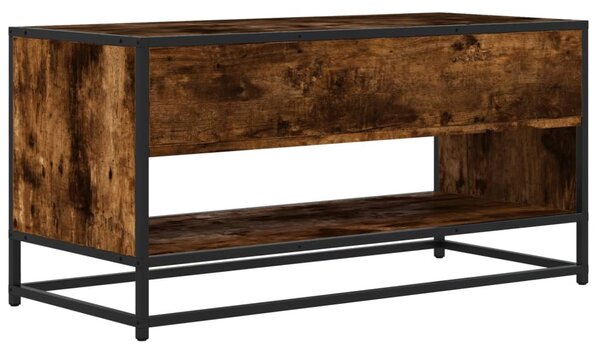 Füstös tölgy színű szerelt fa és fém TV-szekrény 91x40x46 cm