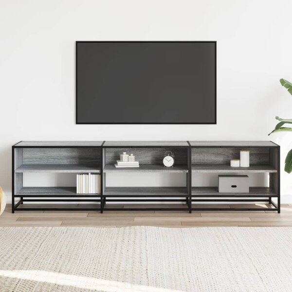 Szürke sonoma színű szerelt fa TV-szekrény 180 x 40 x 46 cm