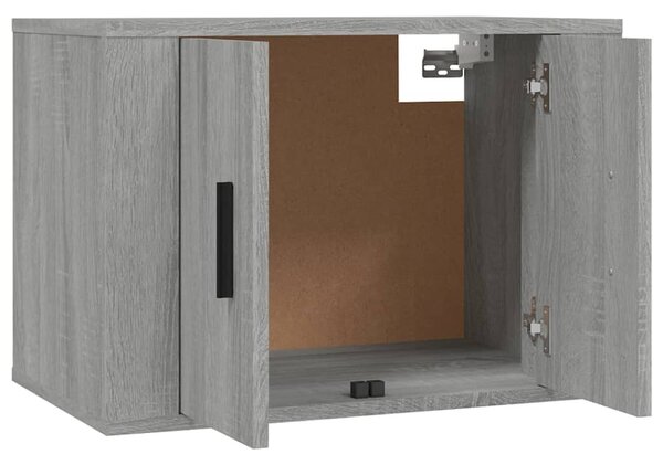 2 db szürke sonoma falra szerelhető TV-szekrény 57x34,5x40 cm