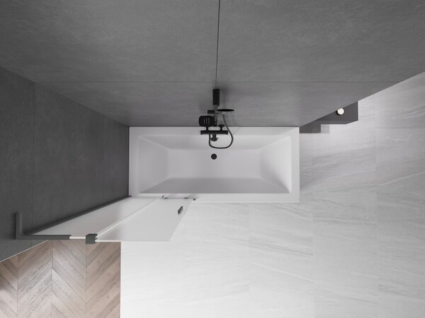 Mexen Velar L, 2 szárnyas eltolható kádparaván 70 x 150 cm, 8 mm mattüveg, grafit, 896-070-003-31-95