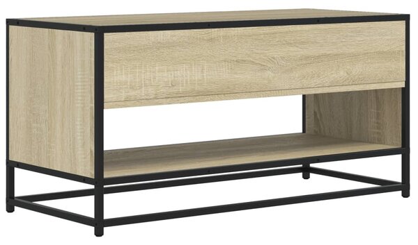 Sonoma tölgy színű szerelt fa és fém TV-szekrény 91x40x46 cm