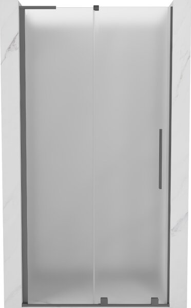 Mexen Velar L, tolózuhanyajtó nyitáshoz 90 cm, 8 mm-es matt üveg, polírozott grafit, 871-090-003-31-95