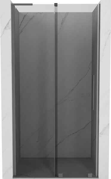 Mexen Velar L, tolózuhanyajtó nyitáshoz 90 cm, 8 mm szürke üveg, polírozott grafit, 871-090-003-41-95