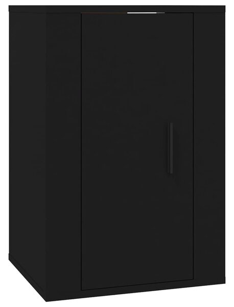 2 db fekete falra szerelhető TV-szekrény 40 x 34,5 x 60 cm