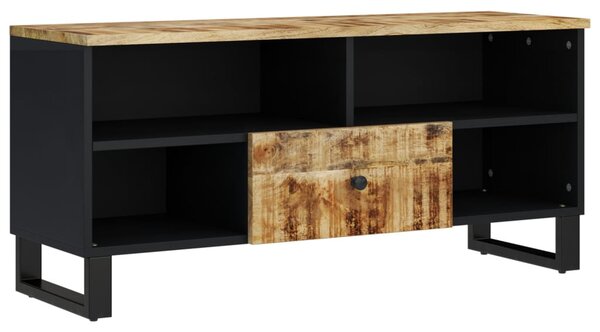 Tömör mangófa és szerelt fa TV-szekrény 100 x 33 x 46 cm