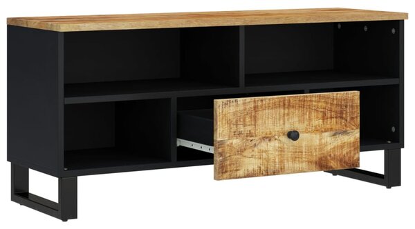 Tömör mangófa és szerelt fa TV-szekrény 100 x 33 x 46 cm
