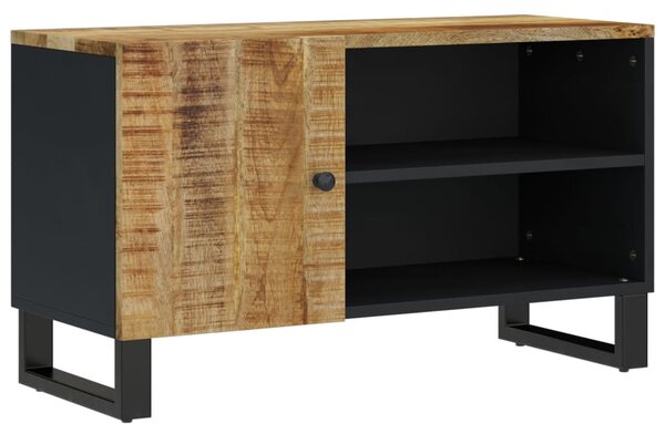 Tömör mangó- és szerelt fa TV-szekrény 80 x 33 x 46 cm