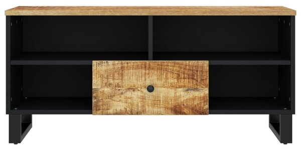 Tömör mangófa és szerelt fa TV-szekrény 100 x 33 x 46 cm