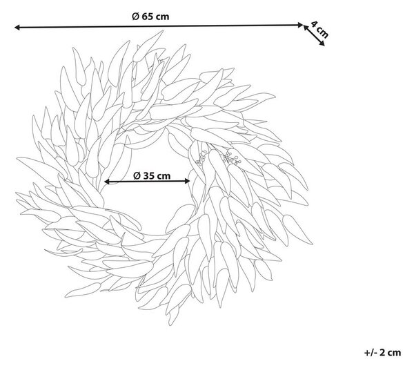 Dekor koszorú GAMRUN 70 cm Zöld
