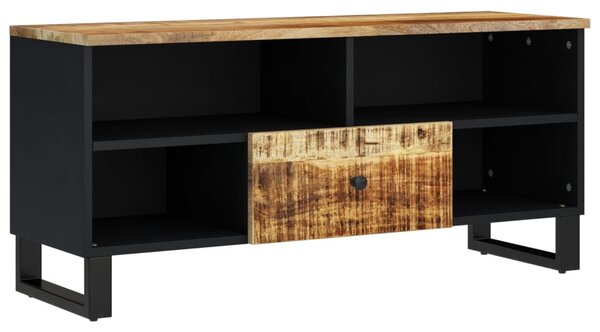 Tömör mangófa és szerelt fa TV-szekrény 100 x 33 x 46 cm