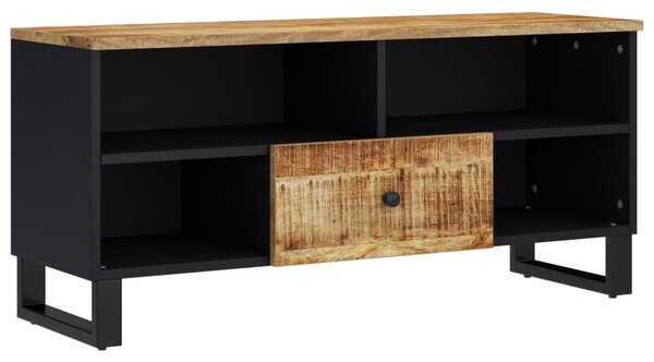Tömör mangófa és szerelt fa TV-szekrény 100 x 33 x 46 cm