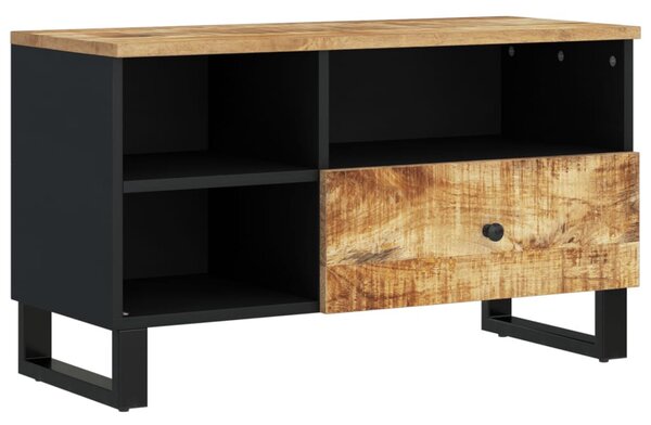Tömör mangó- és szerelt fa TV-szekrény 80 x 33 x 46 cm
