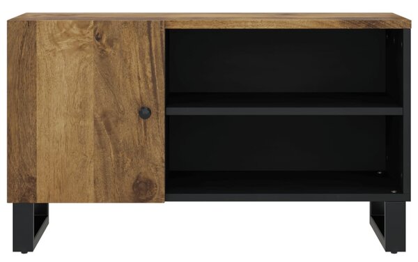 Tömör mangó- és szerelt fa TV-szekrény 80 x 33 x 46 cm